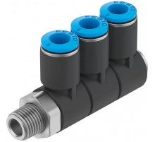 Тройник цанговый с резьбой поворотный Festo QSLV2-G1/8-6