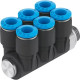 Коллектор цанговый поворотный с шестью выходами Festo QSLV6-G1/4-10