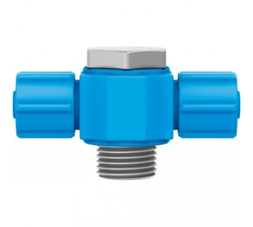 Тройник ниппельный с резьбой и накидной гайкой Festo TCK-1/4-PK-4-KU