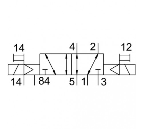 Распределитель с электромагнитным управлением Festo VUVG-S14-B52-ZT-G18-1T1L