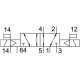 Распределитель с электромагнитным управлением Festo VUVG-S14-B52-ZT-G18-1T1L