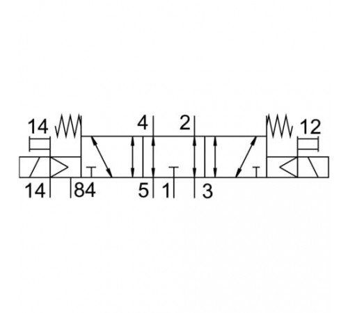 Распределитель с электромагнитным управлением Festo VUVG-S14-P53E-ZT-G18-1T1L