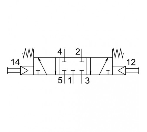 Распределитель с кнопочным управлением Festo T-5/3-1/4