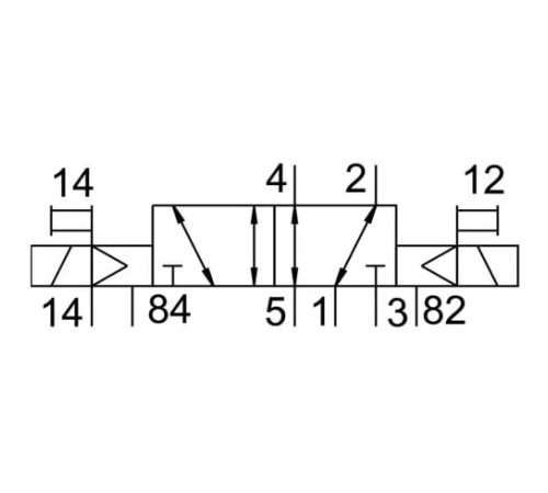 Распределитель с электромагнитным управлением Festo JMEH-5/2-1/8-P-S-B