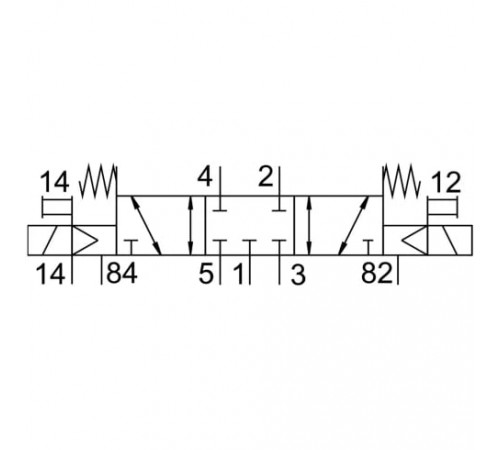 Распределитель с электромагнитным управлением Festo MEH-5/3G-1/8-P-S-B