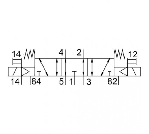 Распределитель с электромагнитным управлением Festo MEH-5/3E-1/8-P-S-B