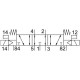 Распределитель с электромагнитным управлением Festo MEH-5/3E-1/8-P-S-B
