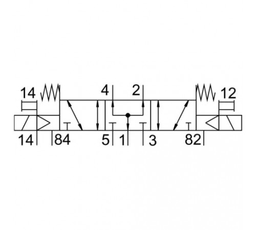 Распределитель с электромагнитным управлением Festo MEH-5/3B-1/8-P-S-B