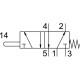 Нажимной распределитель Festo V-5-1/4-B